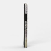 Coques Case-Mate iPhone Fleurir Avec Or Moderne Fleur Abstraite Fractale (Dos/Droite)