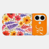 Coques Case-Mate iPhone fleurit de jardin d'été brillant (Verso (horizontal))