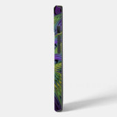 Coques Case-Mate iPhone Fleuron vert violet Art Abstrait fractal moderne (Verso / Gauche)