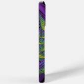 Coques Case-Mate iPhone Fleuron vert violet Art Abstrait fractal moderne (Verso / Droite)