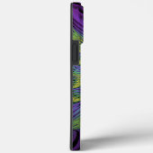 Coques Case-Mate iPhone Fleuron vert violet Art Abstrait fractal moderne (Verso / Droite)