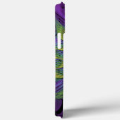 Coques Case-Mate iPhone Fleuron vert violet Art Abstrait fractal moderne (Verso / Droite)
