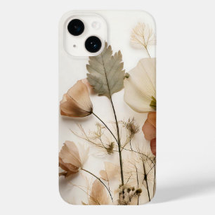 Coque Pour iPhone 14 Fleurs à fleurs séchées pressées