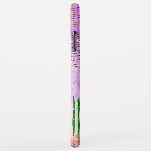 Coques Case-Mate iPhone Fleurs Abstraites à huile rose (Dos/Droite)