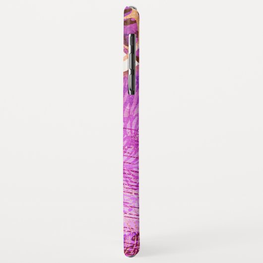 Coques Case-Mate iPhone Fleurs Abstraites à huile rose (Dos/Gauche)