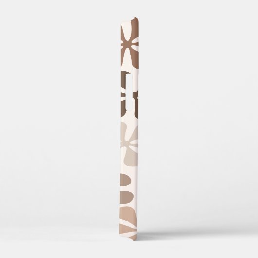 Coques Case-Mate iPhone Fleurs Abstraites (B) Crème Brown de Taupe (Verso / Droite)