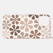 Coques Case-Mate iPhone Fleurs Abstraites (B) Crème Brown de Taupe (Verso (horizontal))