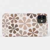Coques Case-Mate iPhone Fleurs Abstraites (B) Crème Brown de Taupe (Dos (Horizontal))