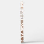 Coques Case-Mate iPhone Fleurs Abstraites (B) Crème Brown de Taupe (Verso / Gauche)