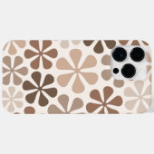 Coques Case-Mate iPhone Fleurs Abstraites (B) Crème Brown de Taupe (Verso (horizontal))