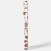 Coques Case-Mate iPhone Fleurs Abstraites (B) Crème Brown de Taupe (Verso / Gauche)