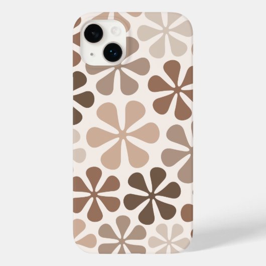 Coques Case-Mate iPhone Fleurs Abstraites (B) Crème Brown de Taupe (Verso)