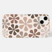 Coques Case-Mate iPhone Fleurs Abstraites (B) Crème Brown de Taupe (Verso (horizontal))