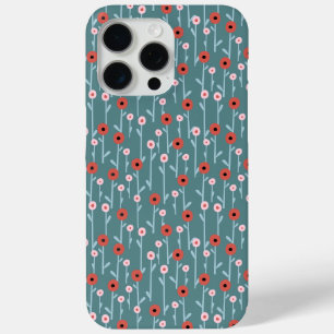 Coque iPhone 15 Pro Max Fleurs Abstraites de pavot Motif sans couture