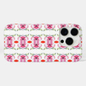 Coques Case-Mate iPhone Fleurs Abstraites et rouge à lèvres (Verso (horizontal))