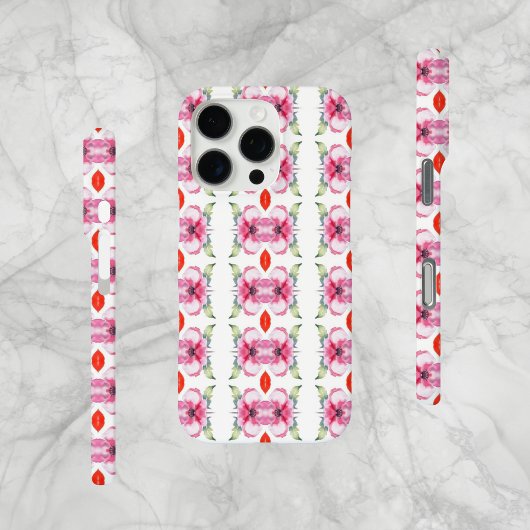 Coques Case-Mate iPhone Fleurs Abstraites et rouge à lèvres
