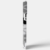 Coques Case-Mate iPhone Fleurs Abstraites Gris noir blanc (Verso / Droite)