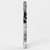 Coques Case-Mate iPhone Fleurs Abstraites Gris noir blanc (Dos/Droite)