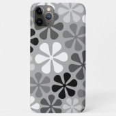 Coques Case-Mate iPhone Fleurs Abstraites Gris noir blanc (Dos)