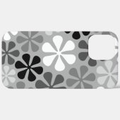 Coques Case-Mate iPhone Fleurs Abstraites Gris noir blanc (Verso / Droite)