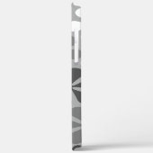 Coques Case-Mate iPhone Fleurs Abstraites Gris noir blanc (Verso / Gauche)