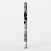 Coques Case-Mate iPhone Fleurs Abstraites Gris noir blanc (Dos/Droite)