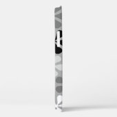 Coques Case-Mate iPhone Fleurs Abstraites Gris noir blanc (Verso / Droite)