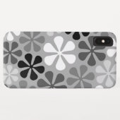 Coques Case-Mate iPhone Fleurs Abstraites Gris noir blanc (Dos (Horizontal))