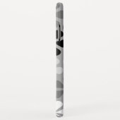 Coques Case-Mate iPhone Fleurs Abstraites Gris noir blanc (Dos/Droite)