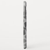 Coques Case-Mate iPhone Fleurs Abstraites Gris noir blanc (Dos/Gauche)