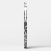 Coques Case-Mate iPhone Fleurs Abstraites Gris noir blanc (Verso / Gauche)