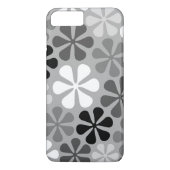 Coques Case-Mate iPhone Fleurs Abstraites Gris noir blanc (Dos)