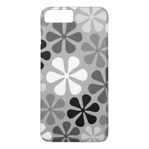 Case-Mate iPhone Case Fleurs Abstraites Gris noir blanc