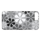 Coques Case-Mate iPhone Fleurs Abstraites Gris noir blanc (Dos (Horizontal))