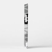 Coques Case-Mate iPhone Fleurs Abstraites Gris noir blanc (Verso / Droite)