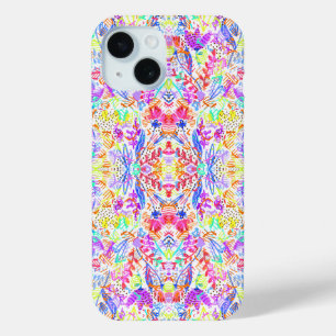 Coque Pour iPhone 15 Fleurs abstraites jolies et colorées motifs