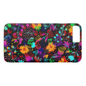 Coques Case-Mate iPhone Fleurs abstraites noires mignonnes (Dos (Horizontal))