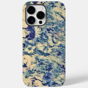 Coque Pour Pour iPhone 14 Pro Max Fleurs Abstraites rétros Papillon Jardin d'artisan