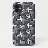 Coques Case-Mate iPhone Fleurs abstraites roses et modernes (Dos)