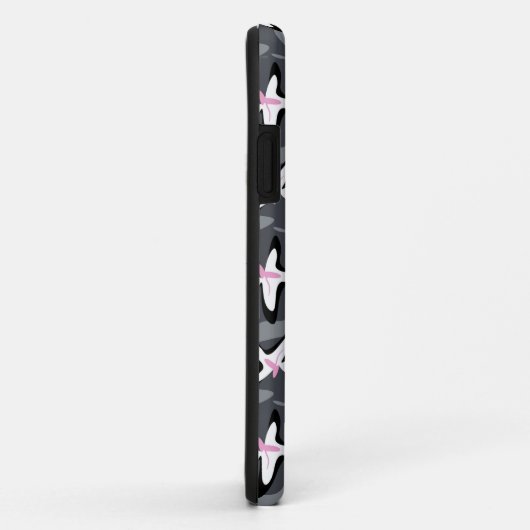 Coques Case-Mate iPhone Fleurs abstraites roses et modernes (Dos/Droite)