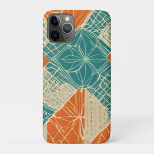 Case-Mate iPhone Case Fleurs abstraites sarcelle, orange et chamois