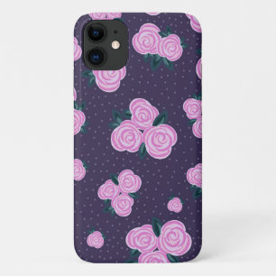 Case-Mate iPhone Case Fleurs anciennes violet foncé