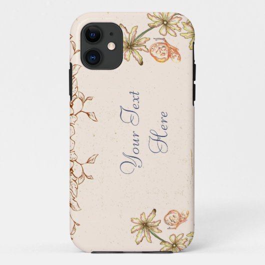 Coques Case-Mate iPhone Fleurs antiques vintages (Dos)