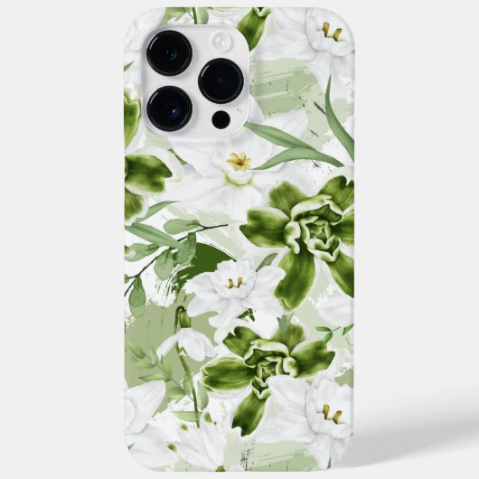 Coques Case-Mate iPhone Fleurs aquarelle blanche 2 (Verso)