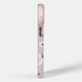 Coques Case-Mate iPhone Fleurs Aquarelle Monogramme Or Rose (Verso / Droite)