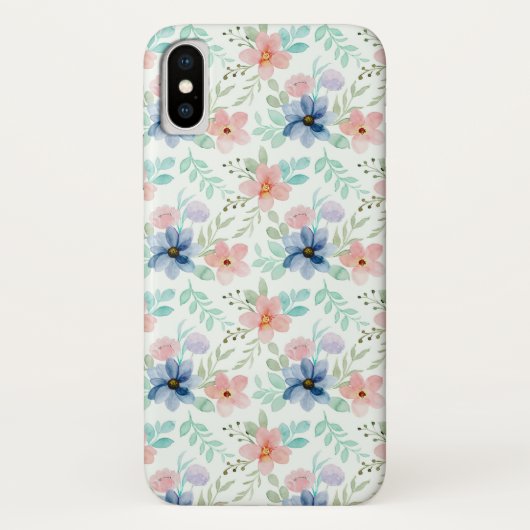Coques Case-Mate iPhone Fleurs aquarelles colorées (Dos)
