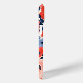 Coques Case-Mate iPhone Fleurs aquarelles rouges blanches et bleues modern (Verso / Droite)