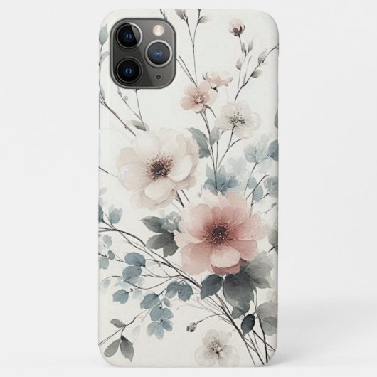 Coques Case-Mate iPhone Fleurs Aquarelles Sophistiquées Classiques (Dos)