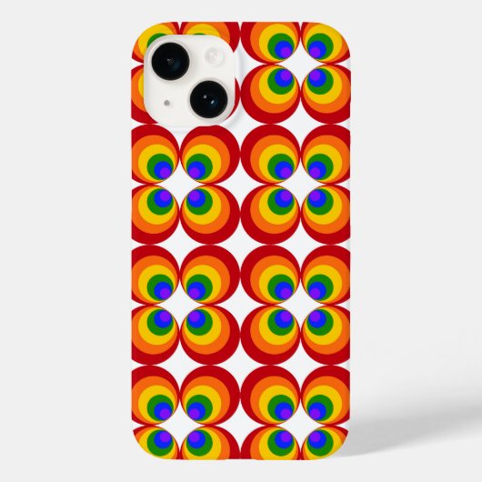 Coques Case-Mate iPhone Fleurs arc-en-ciel psychédéliques (Verso)