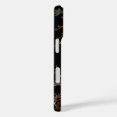 Coques Case-Mate iPhone Fleurs Art Déco sur fond noir (Verso / Droite)